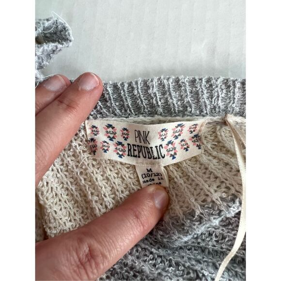 Pink Republic size medium open front knit cardigan - Picture 5 of 7